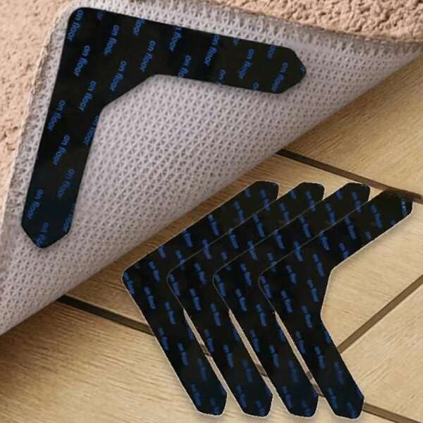 [4/8/10/12/16/32pcs] Double-Sided Non-Slip Carpet Gripper Clips, Suitable For Hardwood Floors And Tiles