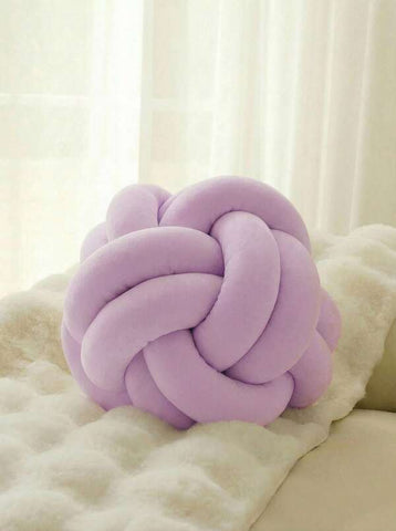 1pc Plain Versatile Dual Strand Octagon Decorative Throw Pillow, Suitable For Sofa, Coffee Table, Bedroom Bedside,Purple